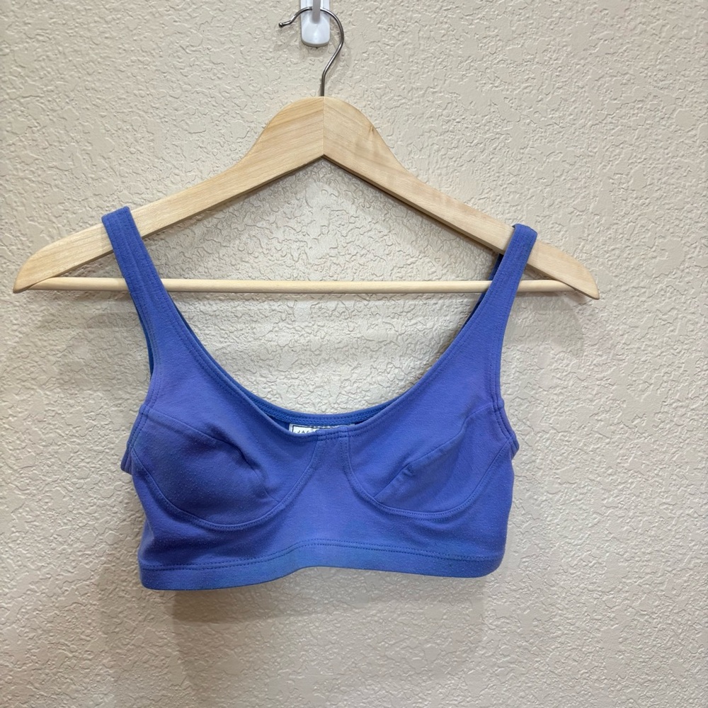 Jacques Moret Vintage Bustier Cropped Tank Top size Medium - Periwinkle Y2K 90’s